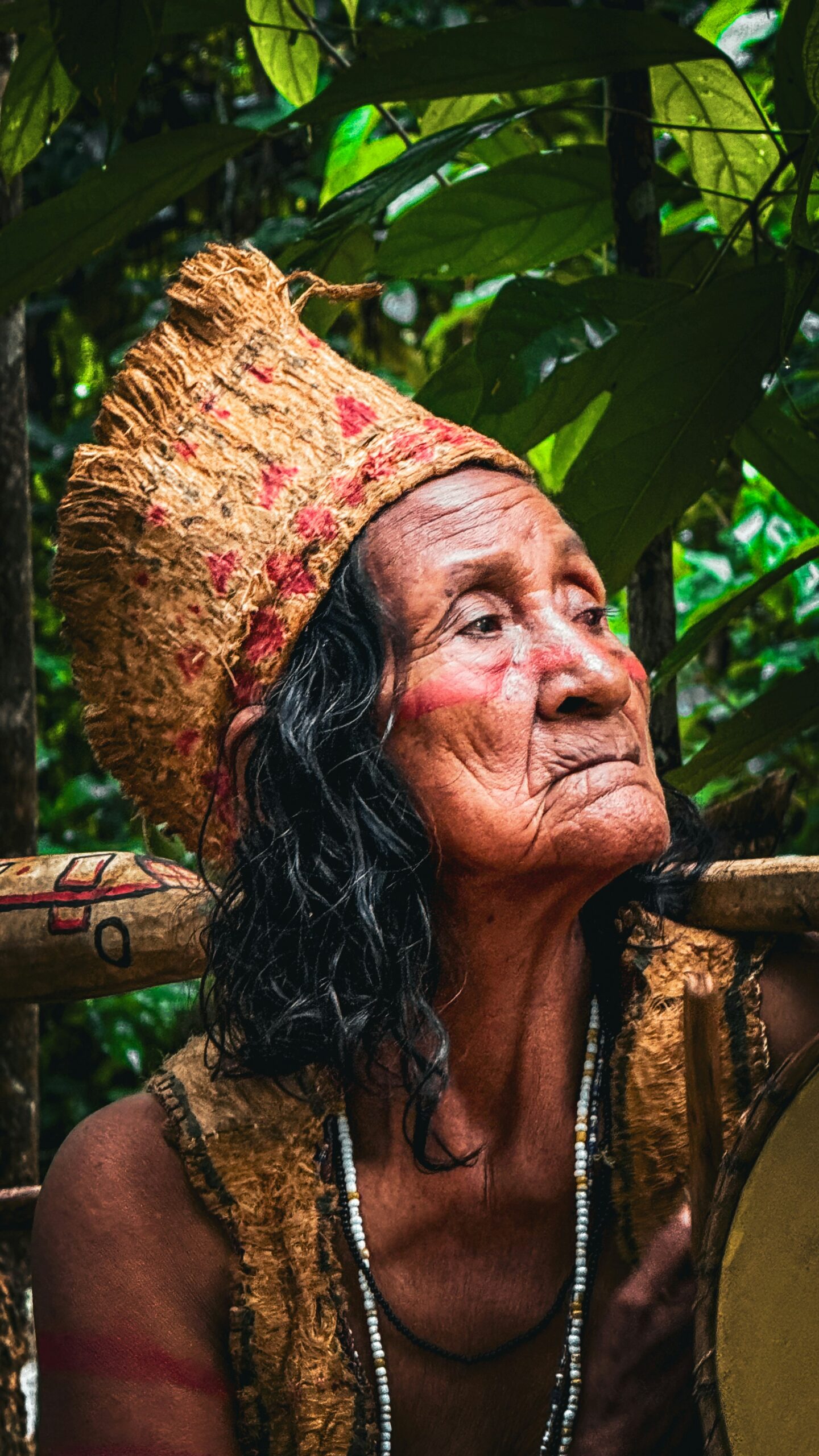 woman of the matis tribe in the amazon